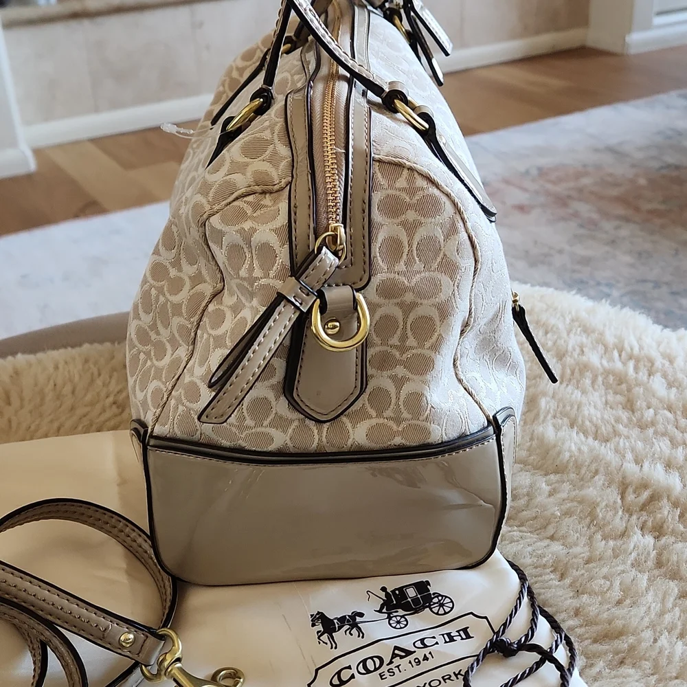 NWT Coach Pop Signature East West Satchel Bag 🤎👜💜 - Picture 7 of 16